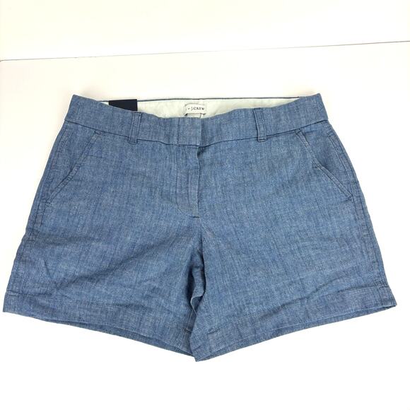 J. Crew Pants - J by J. Crew 5" Shorts size 4 Blue 100% Cotton B9356 preppy classic casual